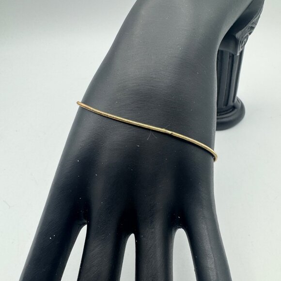 Thin Gold & Silver-Tone Minimalist Stretch Bracelet - Picture 3 of 4